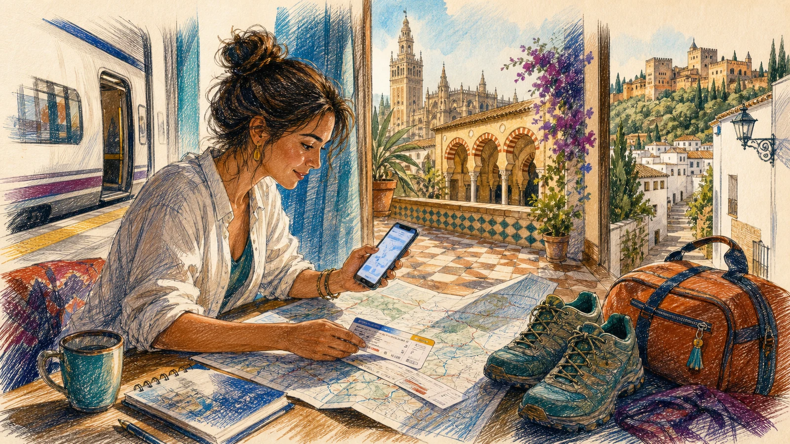 Andaluzia cu trenul în 8 zile: Sevilla, Córdoba, Granada