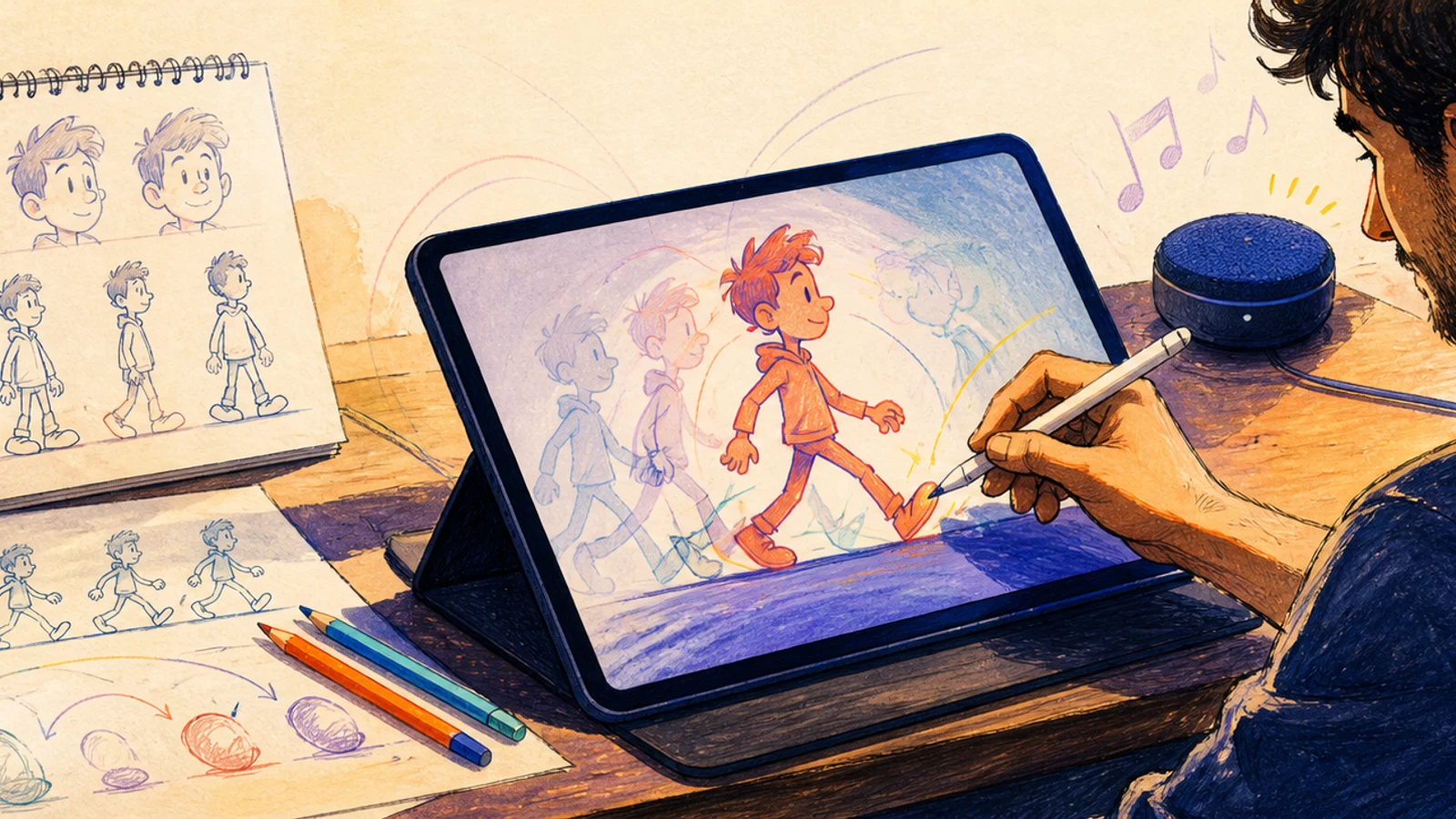 Animație 2D pe tabletă: primul tău filmuleț animat de la zero