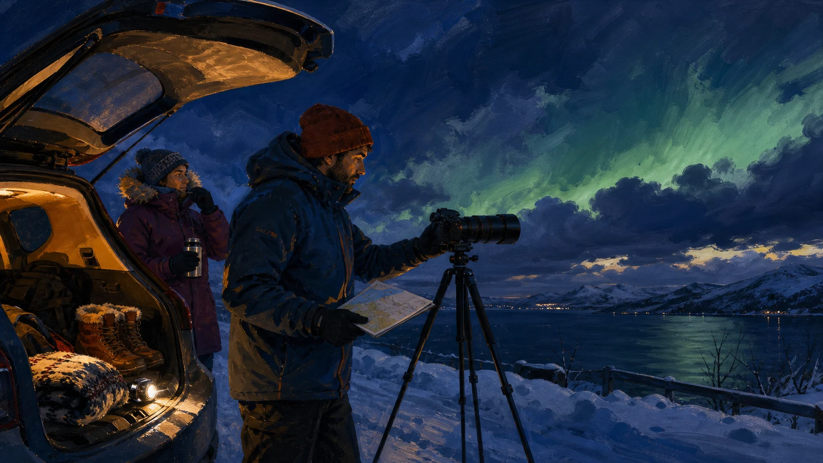 Vezi aurora boreală: șapte zile în Tromsø și Lofoten, iarna