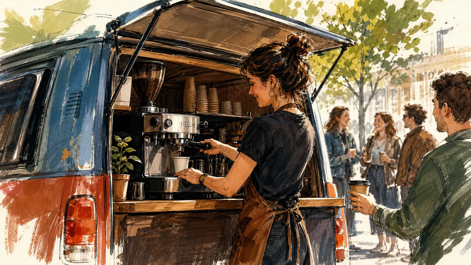 Pornește o cafenea mobilă (coffee-to-go pe roți)