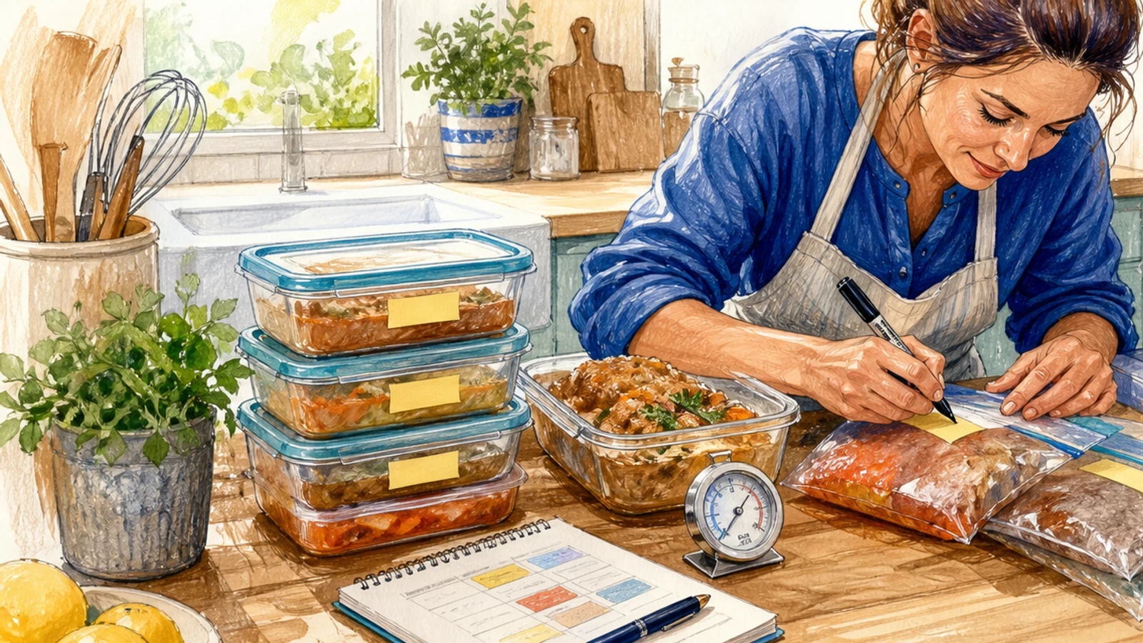 Congelează și etichetează alimentele fără risipă