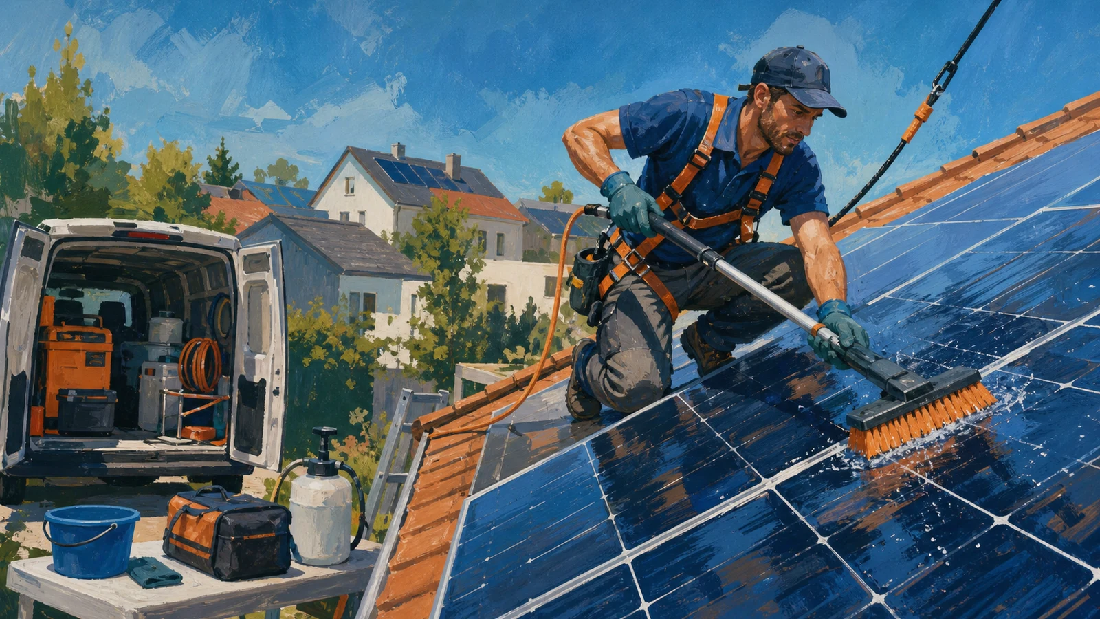 Construiește un serviciu de curățare și inspecție vizuală a panourilor fotovoltaice