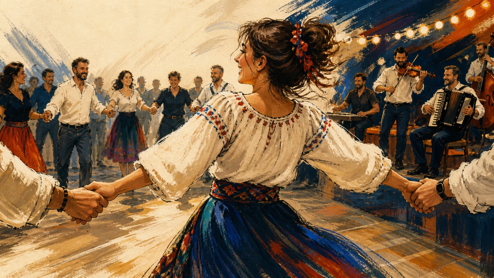 Dans popular românesc de la zero: horă, sârbă și întoarsă pentru nunți și horele satului