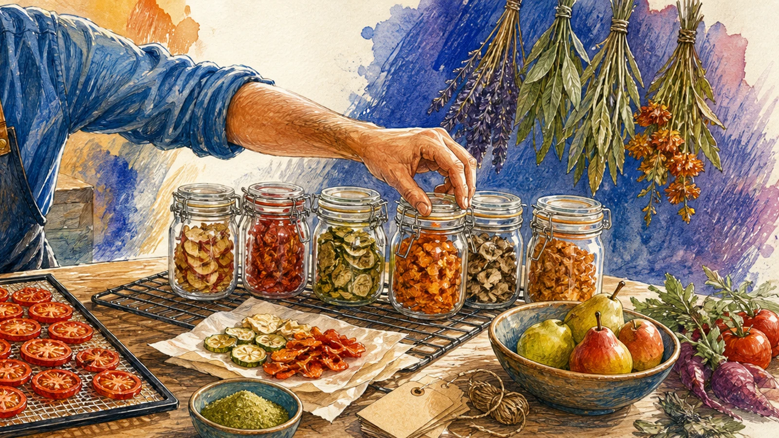 Fructe și legume deshidratate acasă: de la recoltă la raftul de borcane de iarnă