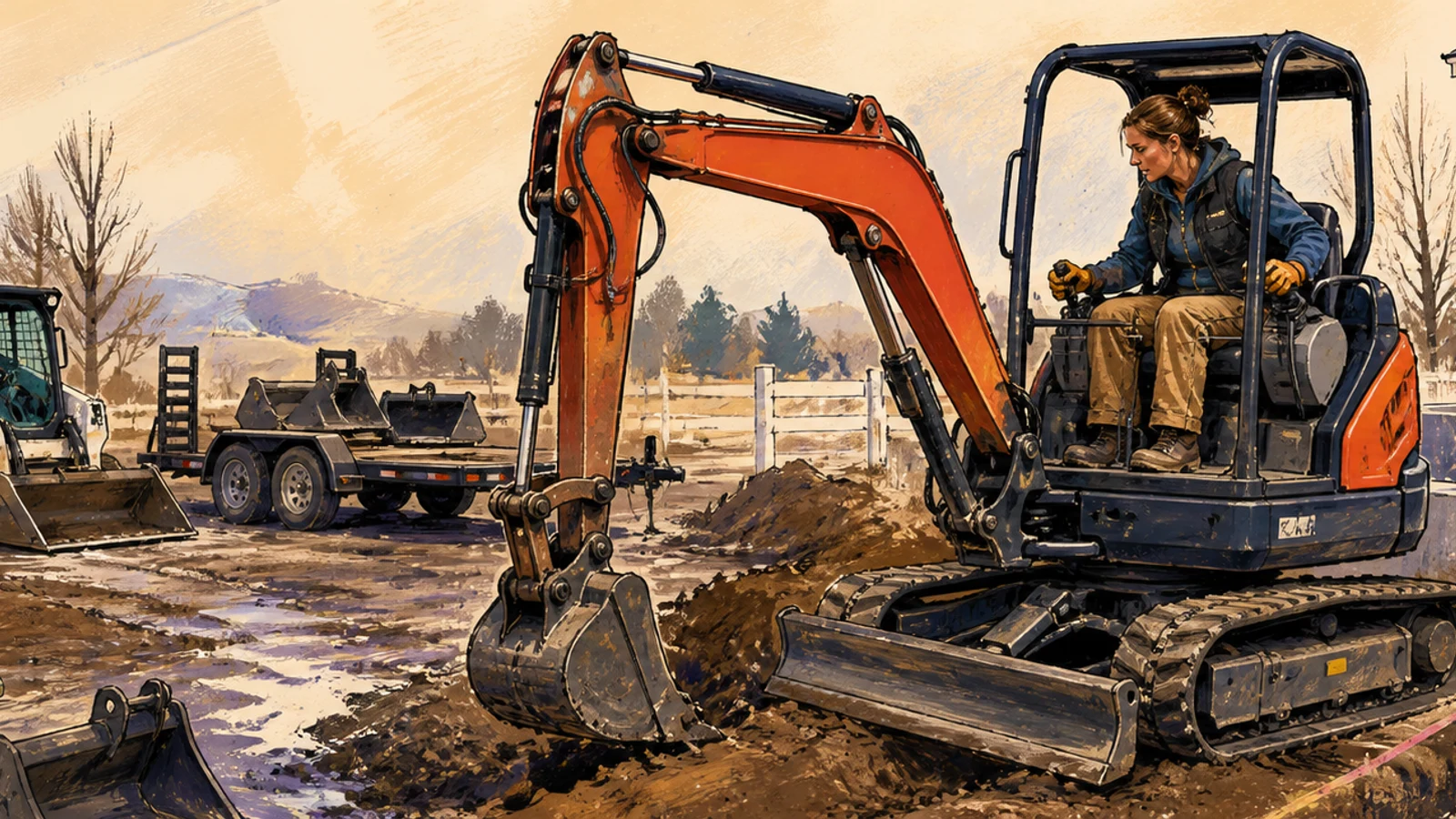 Utilaje mici cu operator: miniexcavatorul care merge la orice șantier de casă