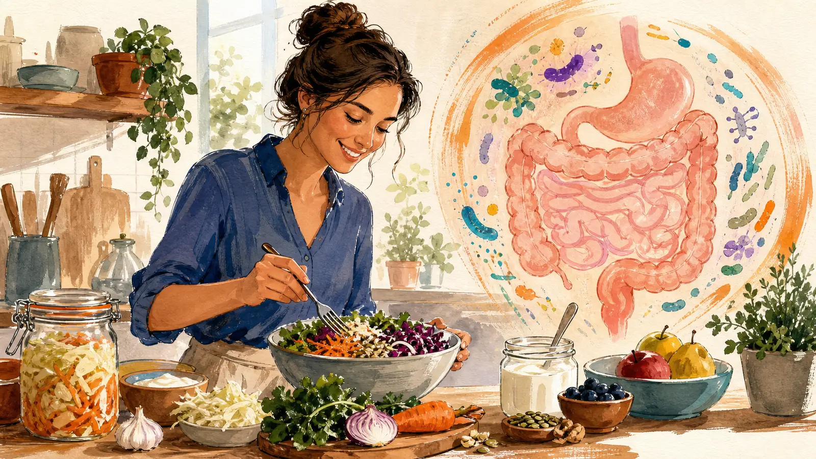 Îngrijește-ți sănătatea intestinală — microbiomul tău prin alimentație