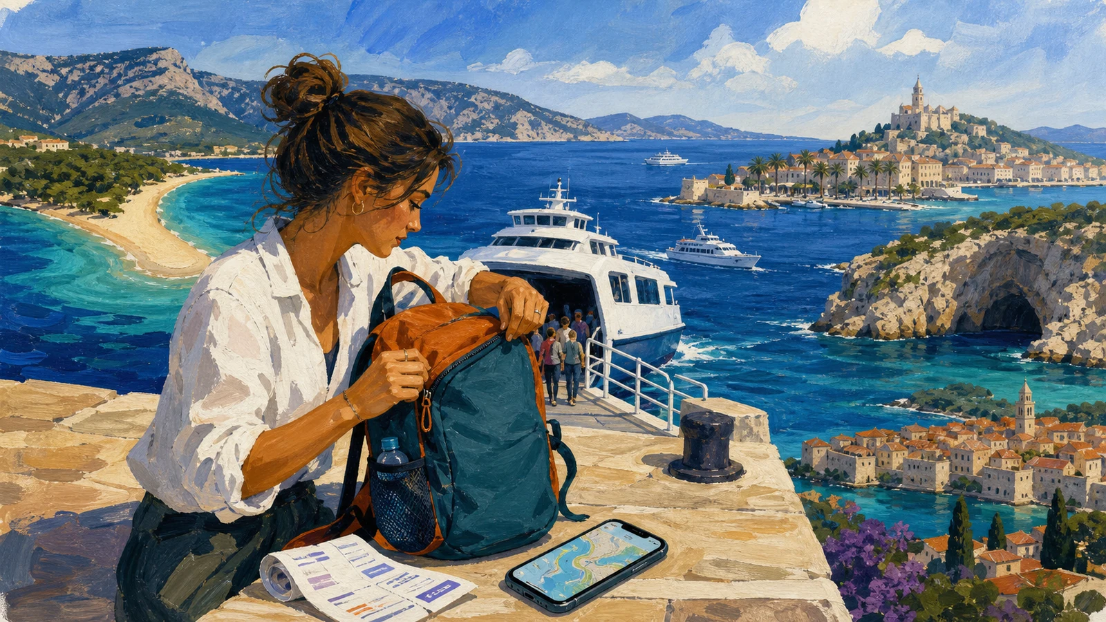 Insulele dalmate cu feribotul în 9 zile: Brač, Hvar, Vis și Korčula