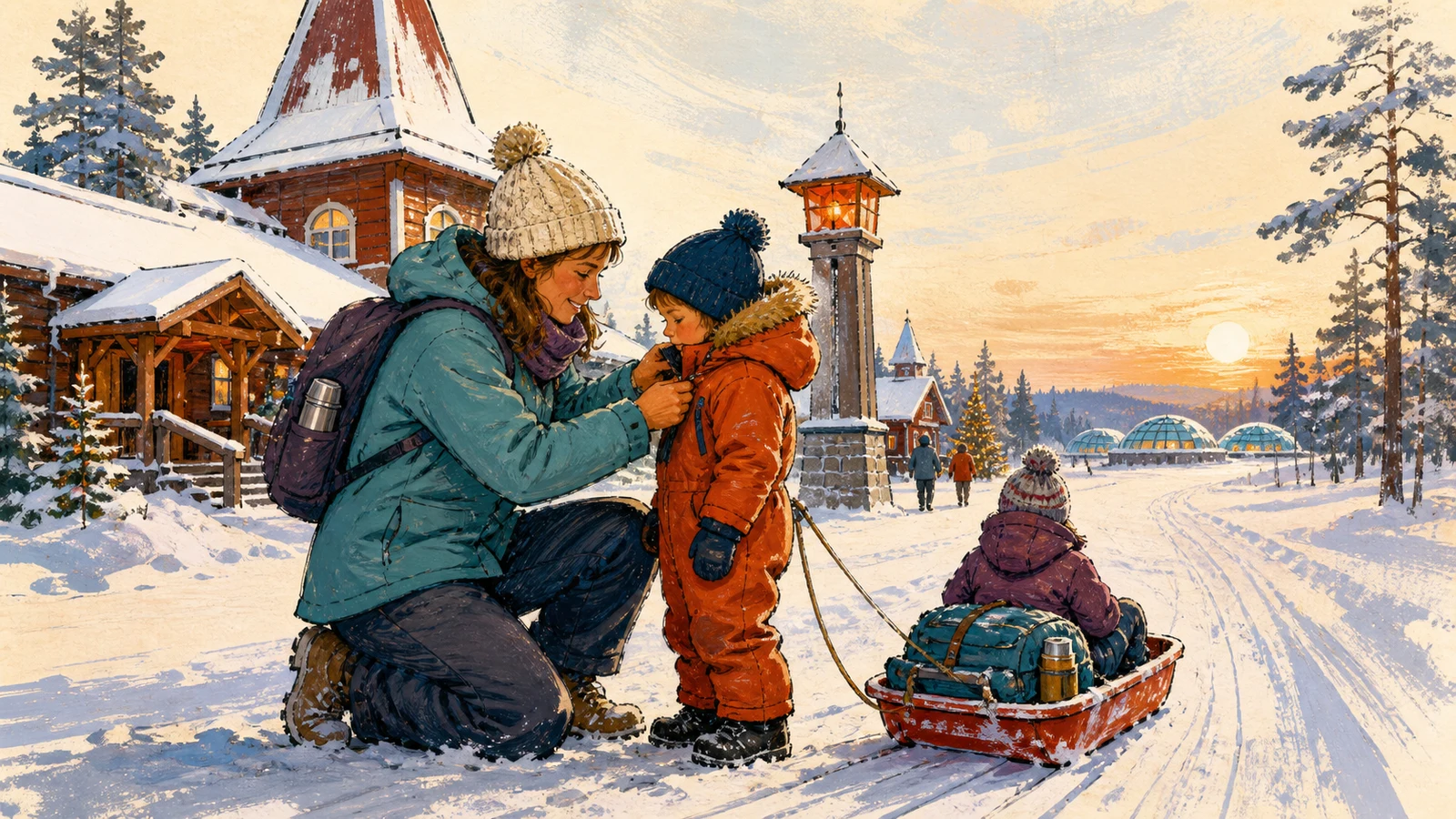 Laponia cu copiii în 5 zile: Rovaniemi, Moș Crăciun și zăpadă