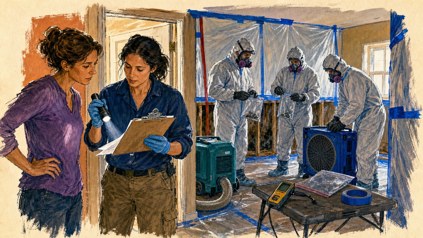 Level three mold remediation bids against one written protocol