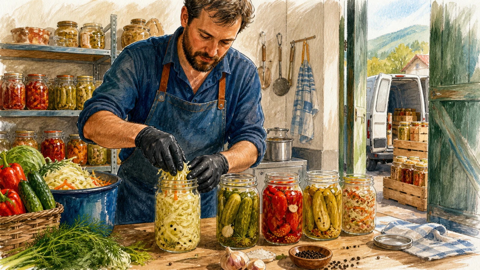 Micro-producție de murături fermentate natural pentru Horeca și băcănii locale