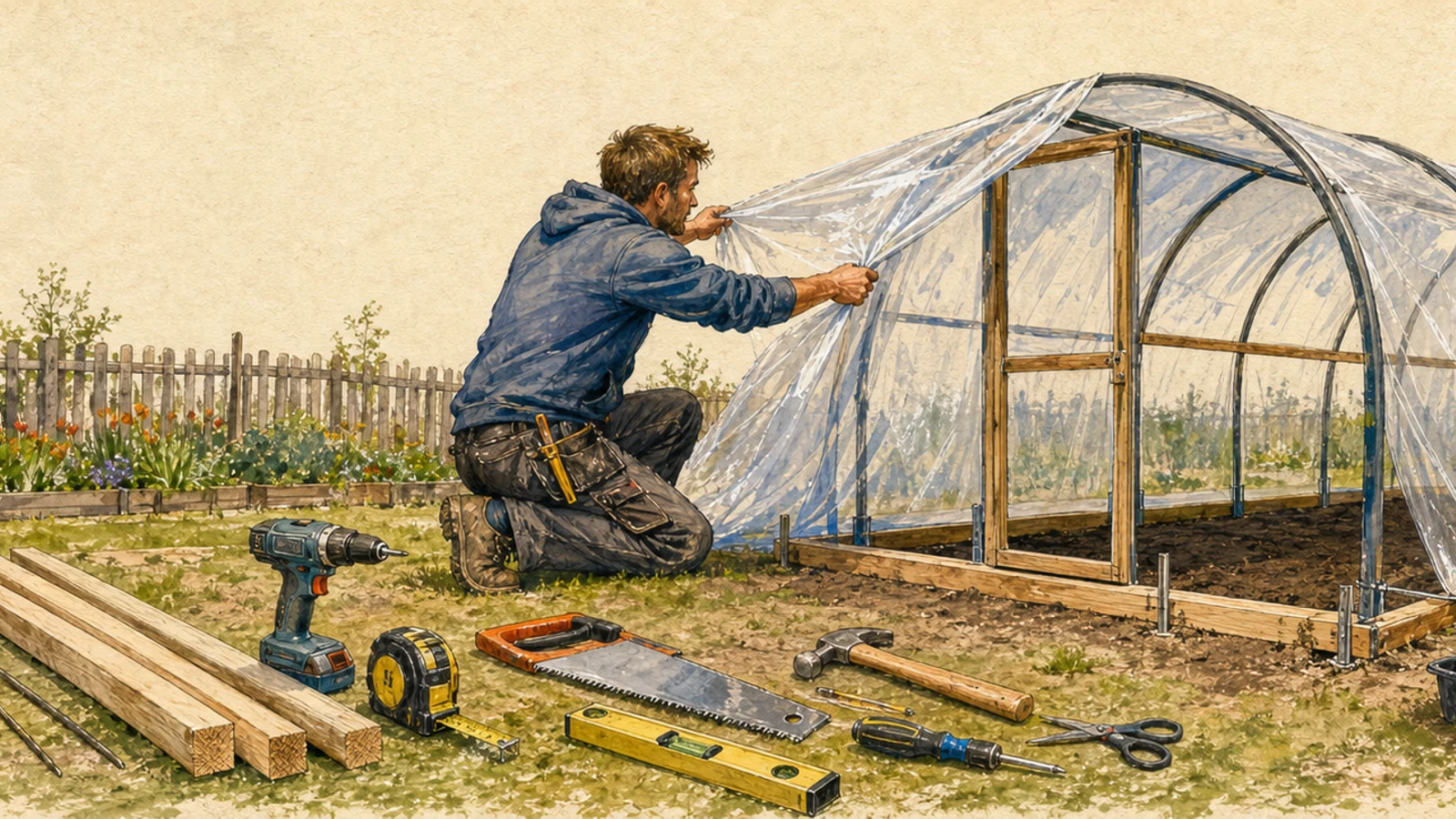 Construiește un mini-solar neîncălzit pentru grădina familiei