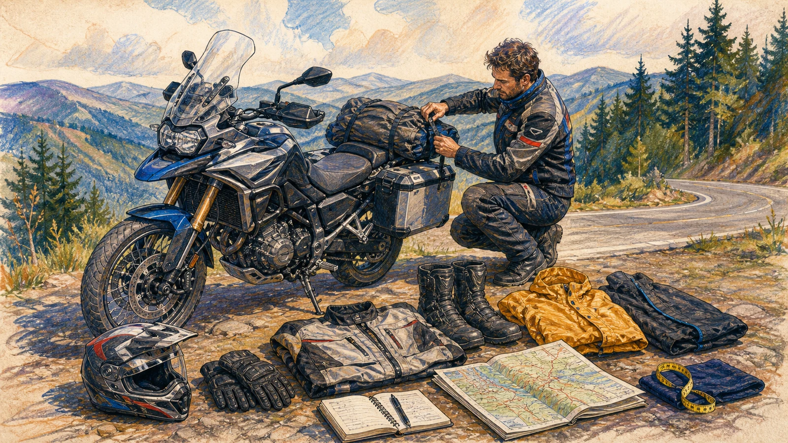 Primul sezon de mototurism în Carpați: planificare, echipament, rută