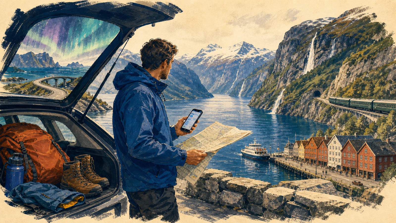Fiordurile Norvegiei în 10 zile: Bergen, Sognefjord și Lofoten