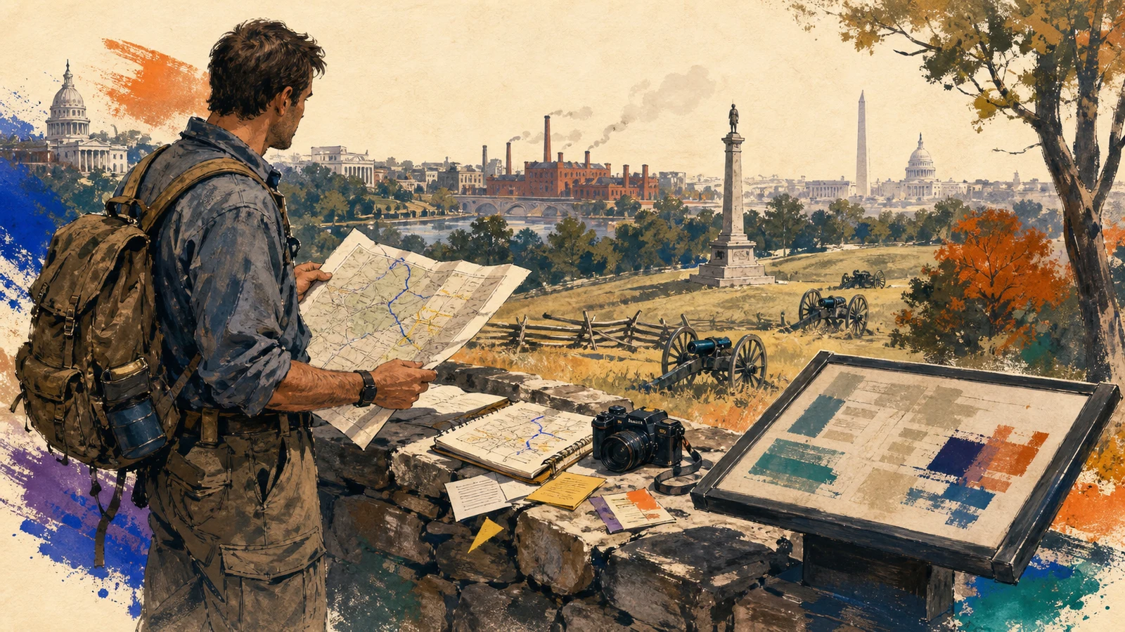 Orașele Războiului Civil: Richmond, Gettysburg și Washington