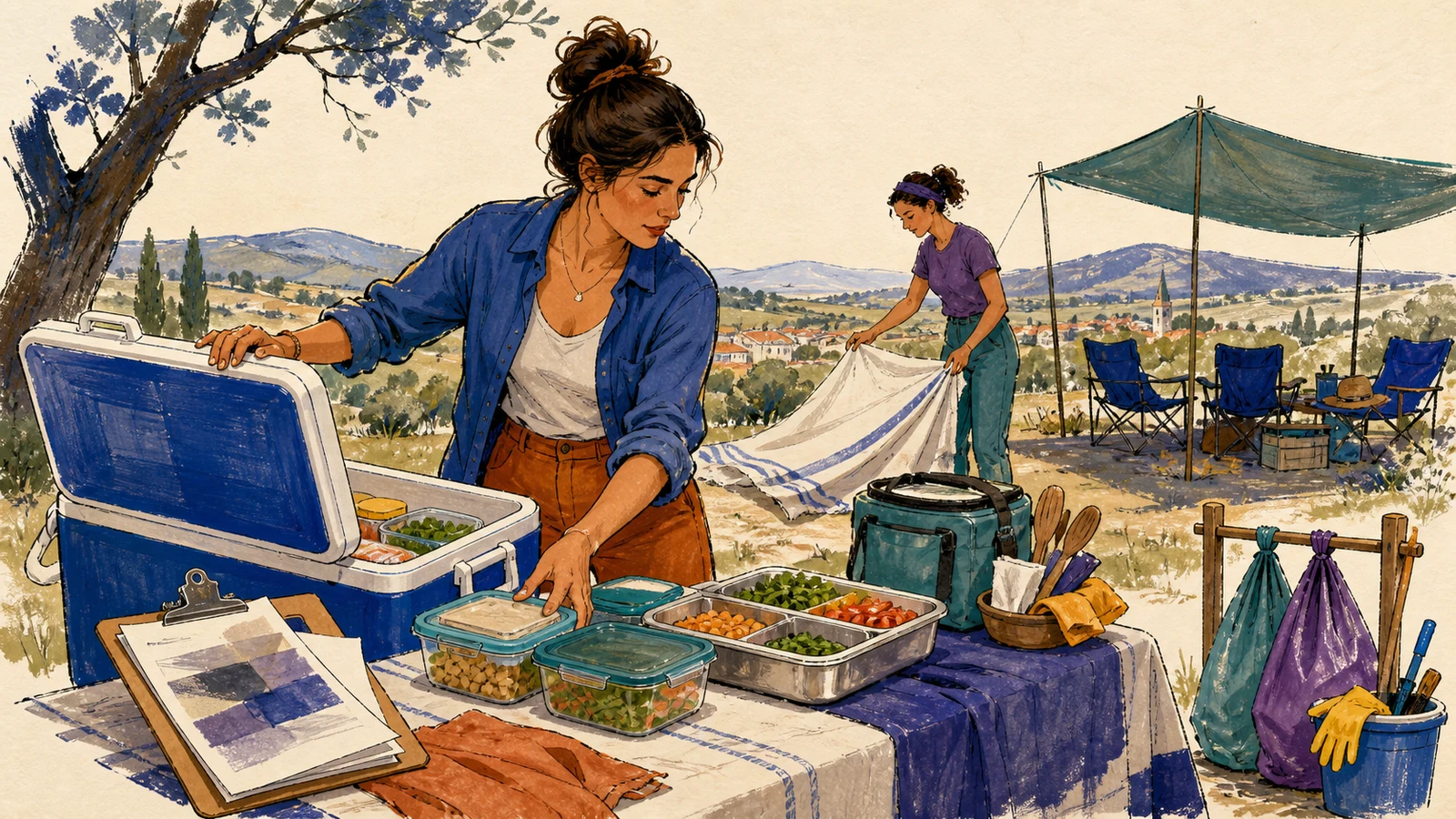 Organizează un picnic mare fără alimente alterate și obiecte uitate