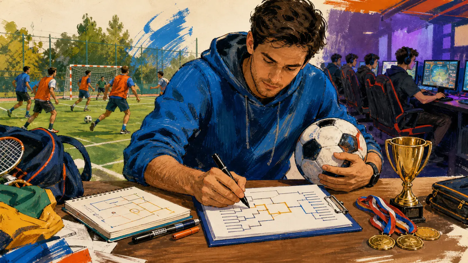 Organizează un turneu cu prietenii: fotbal, tenis sau gaming — de la zero la premieri