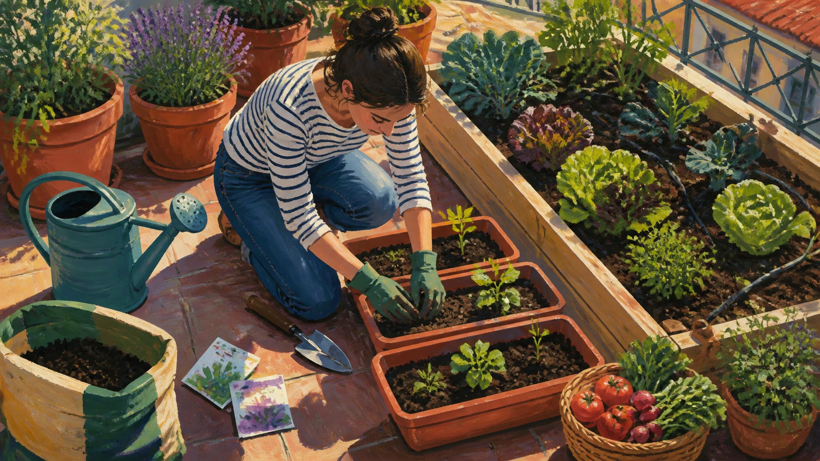 Fare l'orto in giardino o in terrazzo e arrivare al primo raccolto