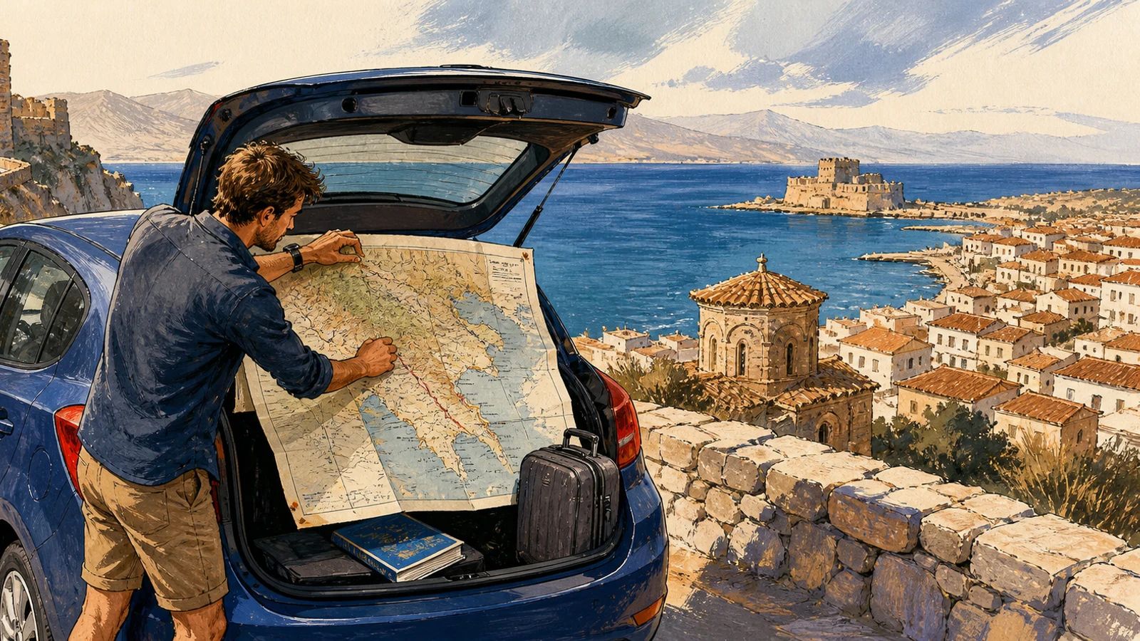 Peloponez cu mașina în 10 zile: Nafplio, Olimpia, Mani și Monemvasia