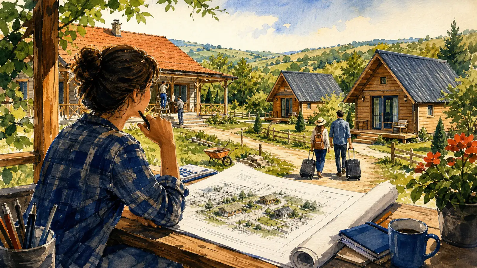 Deschide o pensiune agroturistică cu cabane — de la teren la primii oaspeți