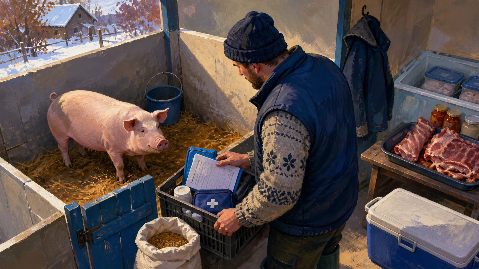 Porcul de Sfântul Ignat: crește, hrănește și procesează legal, de la purcel la carne pusă la iarnă