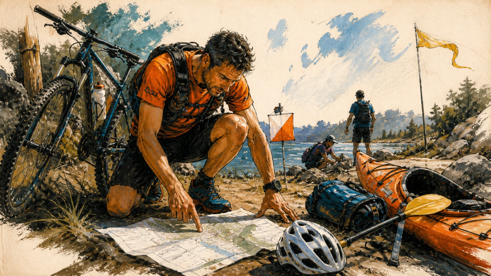 Prima cursă de aventură: orientare, bicicletă și caiac în 6–12 ore