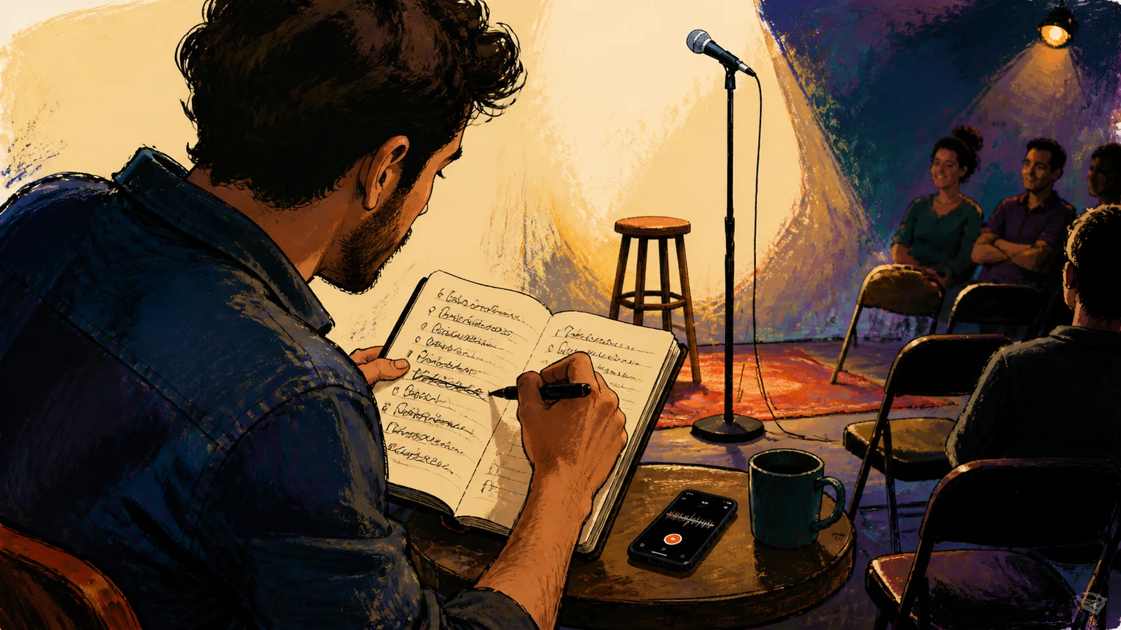 Stand-up comedy: de la caietul cu glume la primul set pe open mic