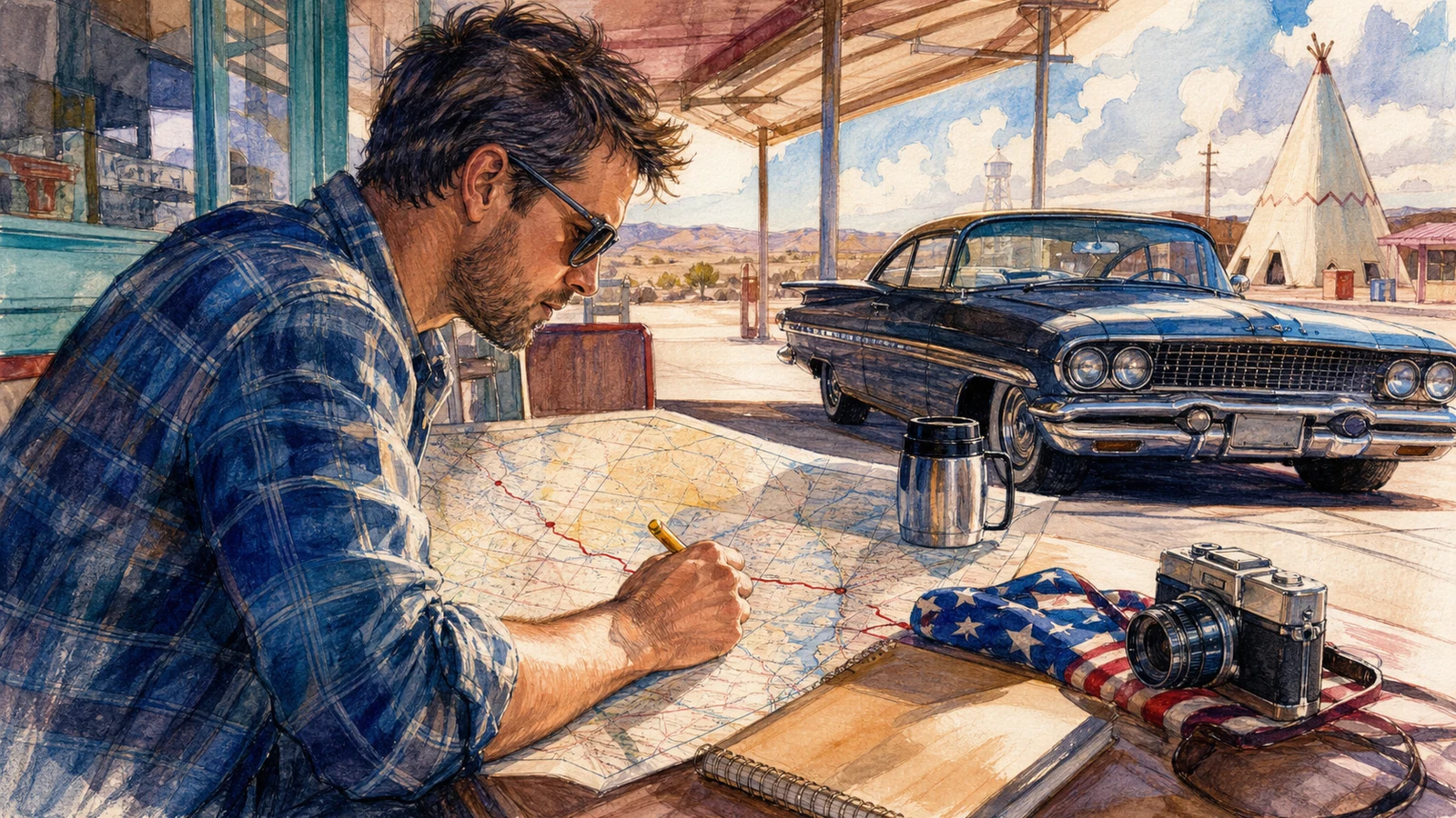 Route 66 de la Chicago la Los Angeles: expediție rutieră în 18 zile