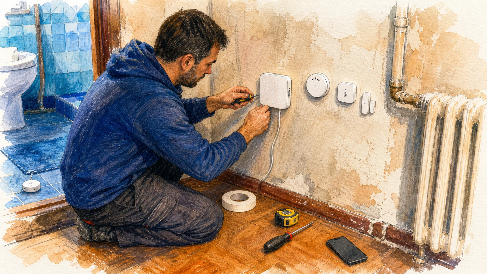 Montează un sistem local de senzori pentru un apartament vechi