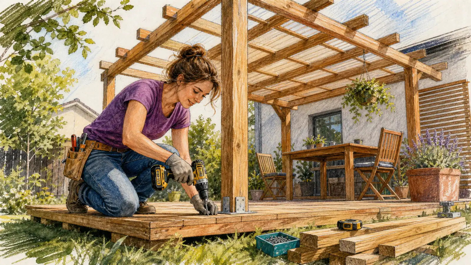 Construiește o pergolă, foișor sau terasă fără autorizație de construire
