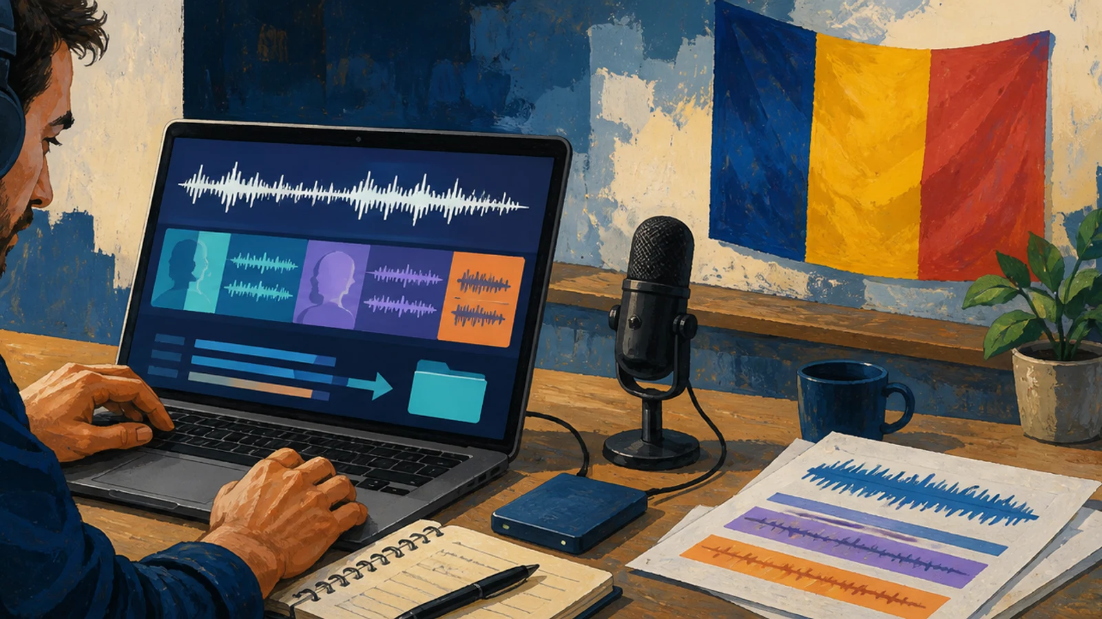 Configurează transcriere locală în limba română pentru înregistrări sensibile
