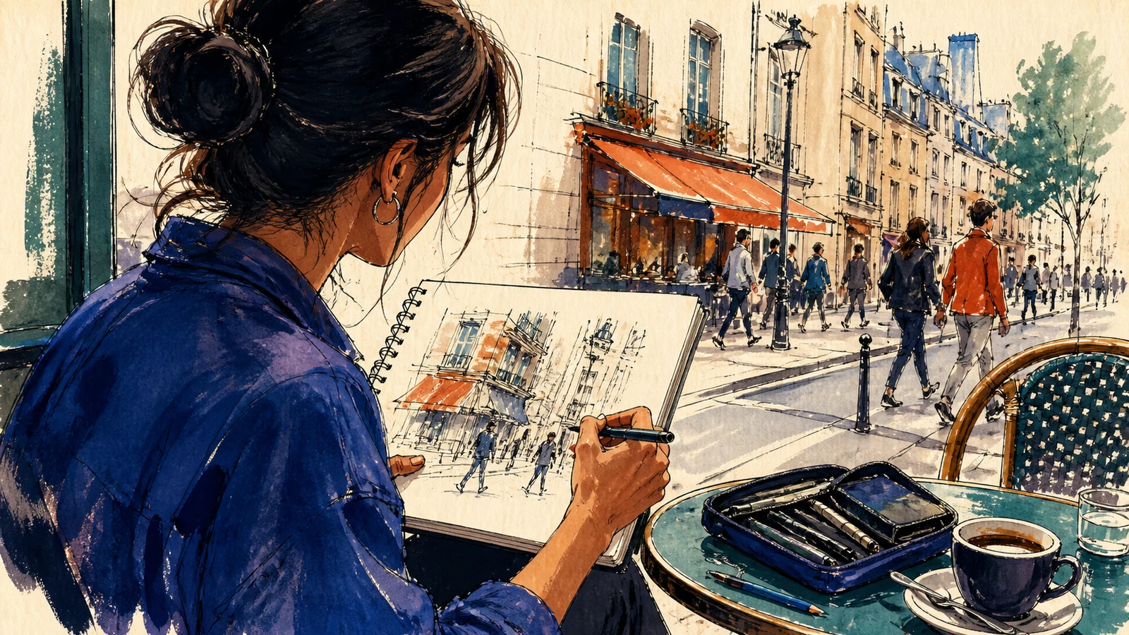 Urban sketching: schițează orașul, o cafenea pe săptămână