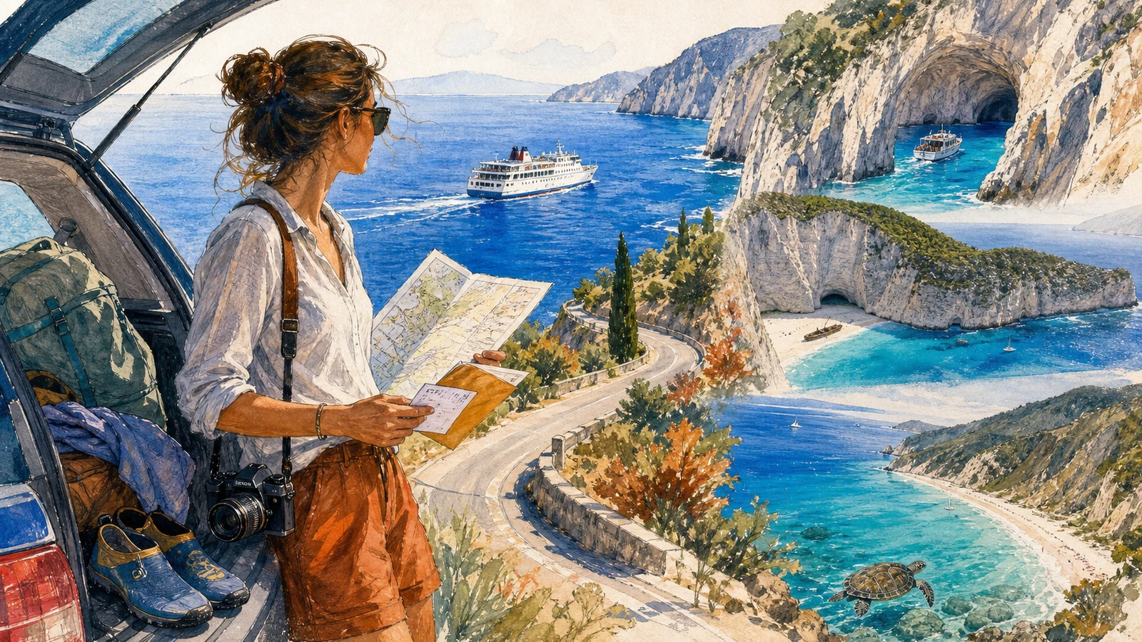 Zakynthos și Lefkada în 9 zile, cu mașina și cu barca